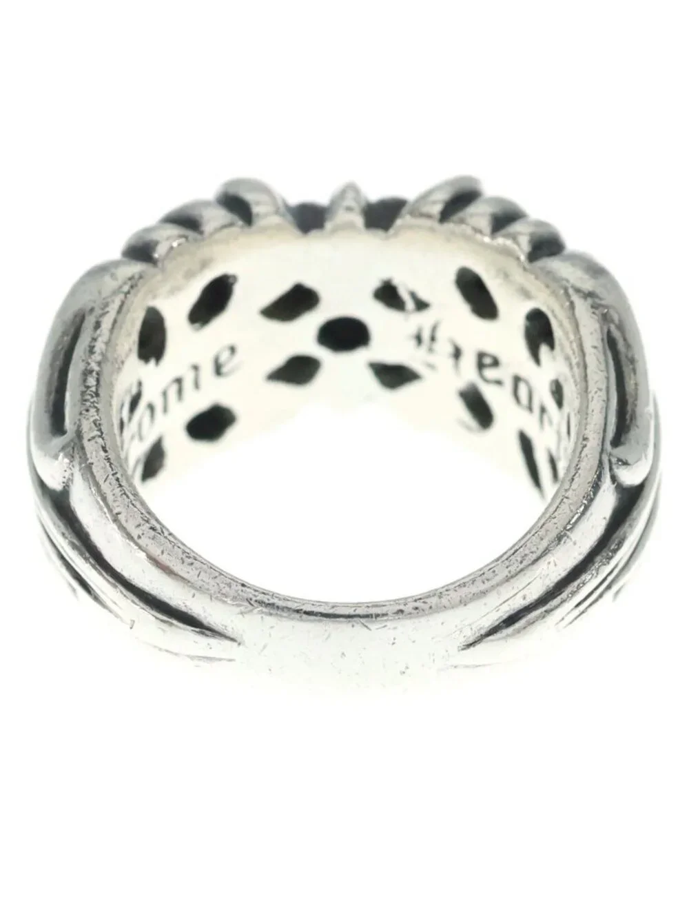 Chrome Hearts K&t KT Ring Silver Diamond